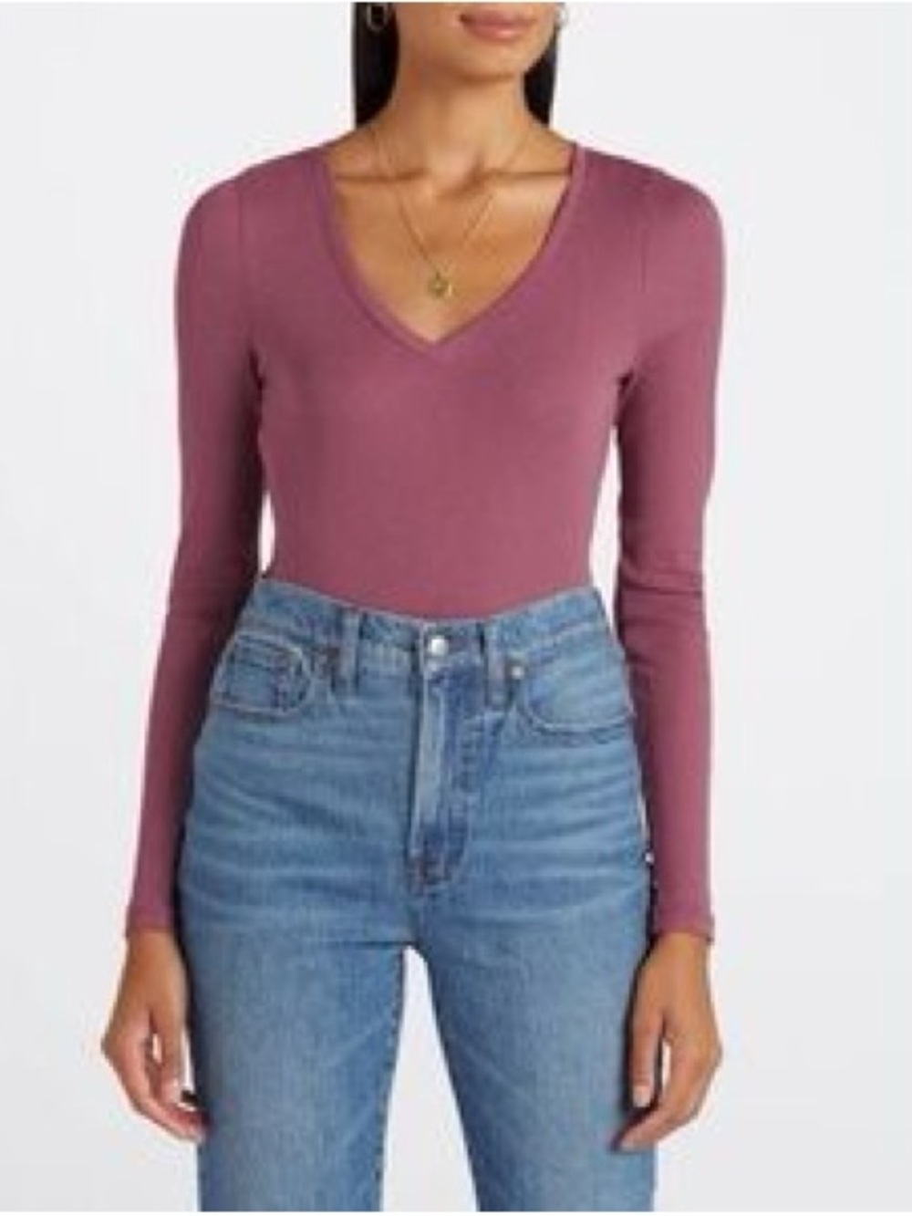 Madewell women’s long sleeve v neck tee